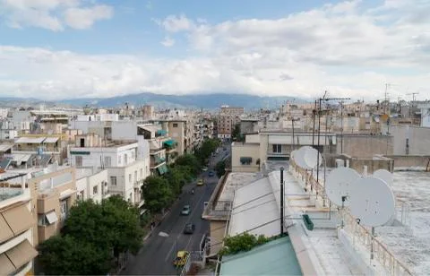 Roofs of Athens Stock Photos