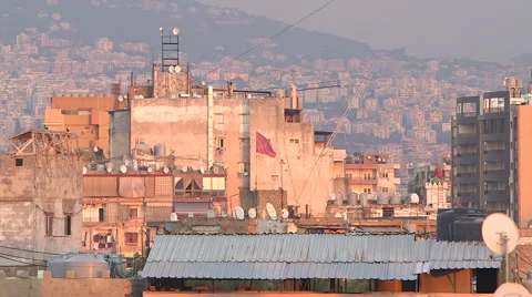 Roofs of Beirut Stock Footage 57394815