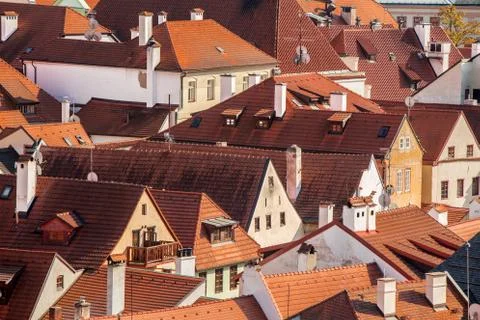 Roofs of Cesky Krumlov Stock Photos