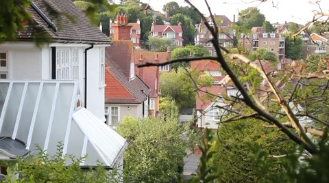 Roofs in Eastbourne Stock Footage 44422283