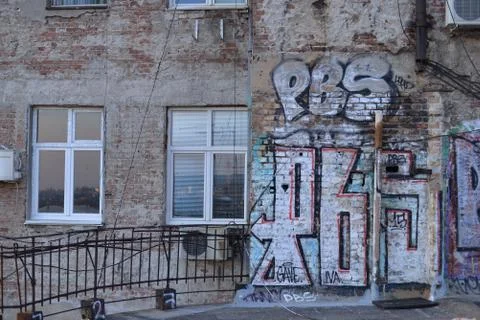 Roofs, graphits Stock Photos