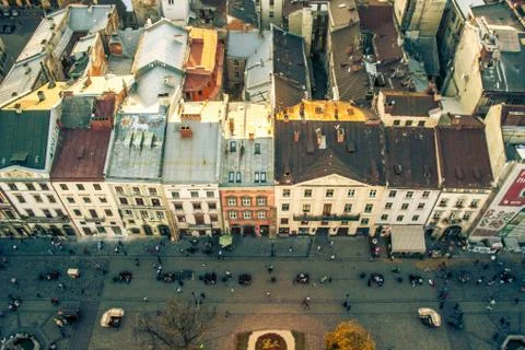 Roofs of houses from a height Stock Photos
