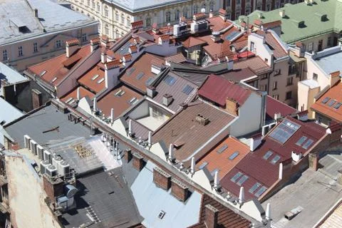 Roofs of Houses Stock Photos