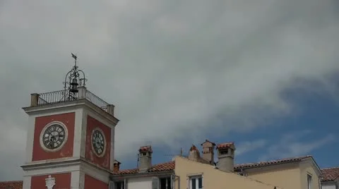 Roofs Old Buildings Clouds Timelapse 스톡 동영상 11322787