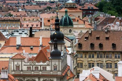 Roofs of old Prague. Stock Photos
