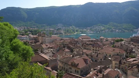 The roofs of the old town by the sea Stock-Footage 90356524