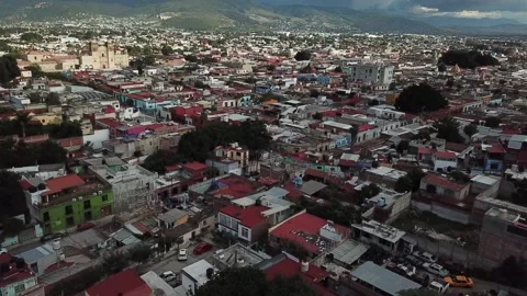 Roofs over Oaxaca, Mexico Stock Footage 261468474