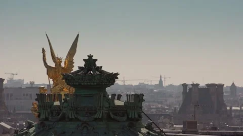 Roofs of Paris Paris Opera statue - 1080p Stock-Footage 47931655