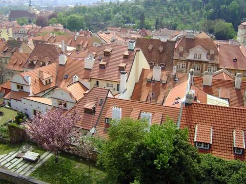 Roofs of Prague Stock Photos