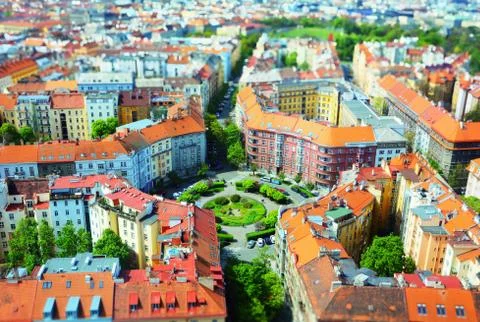 Roofs of Prague Foto stock