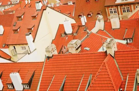 Roofs Of Prague Stock Photos