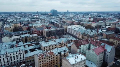 Roofs in Riga Stock-Footage 104400812
