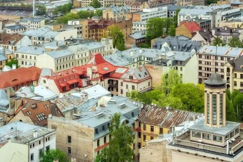 Roofs of Riga. Stock Photos