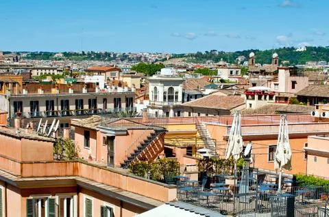 Roofs of rome Stock Photos