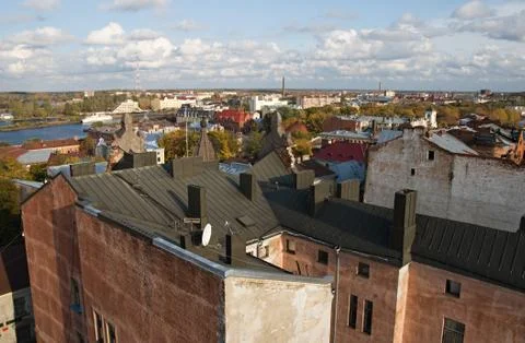 Roofs of a small town Stock Photos