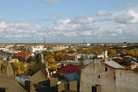 Roofs of a small town Stock Photos