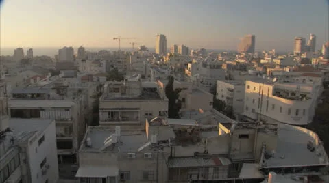 Roofs tel aviv Stock Footage 25181021