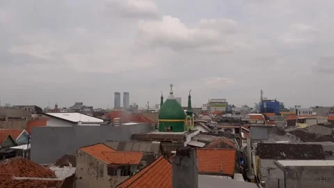 Roofs under Sky Stock Footage 328312173