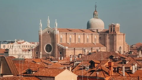 Roofs in Venice view from above Stock Footage 109325829