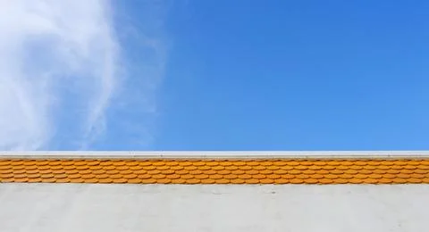 Rooftop and sky. Stock Photos