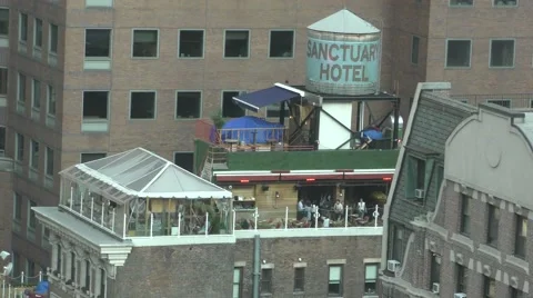 Rooftop bar in New York Stock Footage 52670812