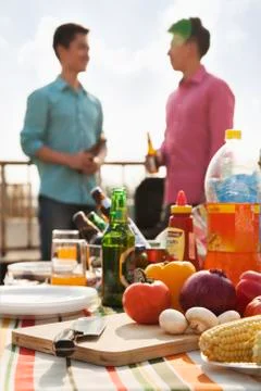Rooftop Barbecue Stock Photos