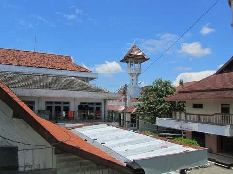 The rooftop in the boarding school Stock Photos