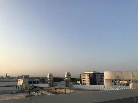The rooftop with of the building Stock Photos