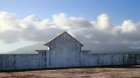 Rooftop Clouds Stock Footage 12381119
