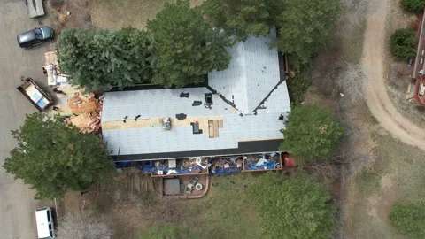 Rooftop Construction Stock Footage 270389294