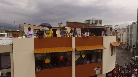 Rooftop Crowd Stock-Footage 73098021