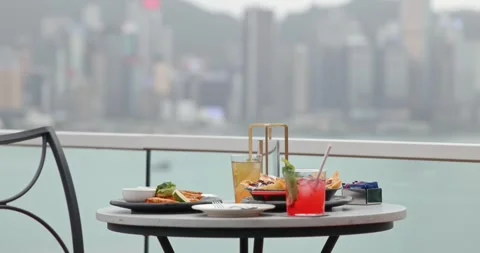 Rooftop Dining City View - Urban Luxury Experience Видео 326722489
