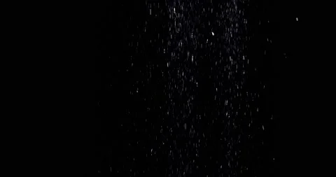 Rooftop Edge. Isolated snow falling on black background Video stock 238062444