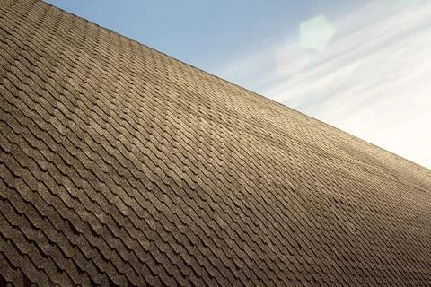 Rooftop Geometry under the Sky Foto stock