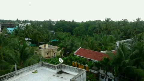 Rooftop Green View of New Modern Urban Town, Alibaug City Maharashtra India Stock Footage 107033450