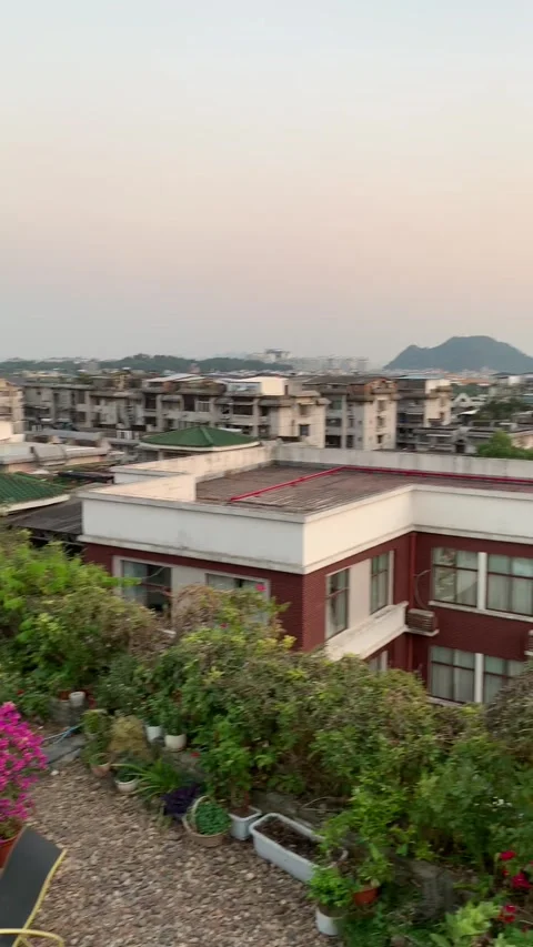 Rooftop at Guilin Video stock 341276442
