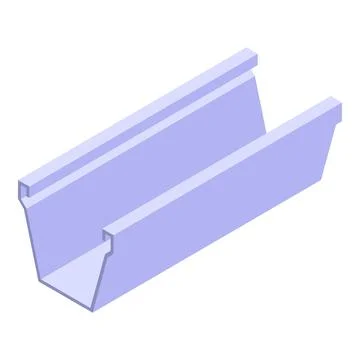 Rooftop gutter icon, isometric style 스톡 일러스트