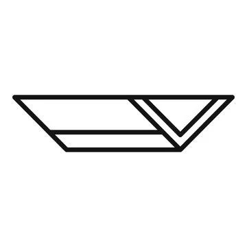 Rooftop gutter icon, outline style Stock Illustration