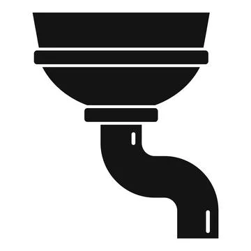 Rooftop gutter icon, simple style Stock Illustration