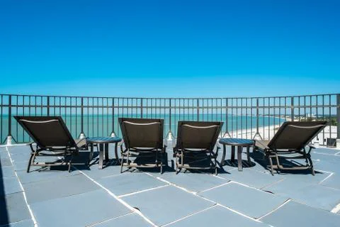 Rooftop lounging Stock Photos