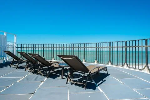 Rooftop lounging Stock Photos