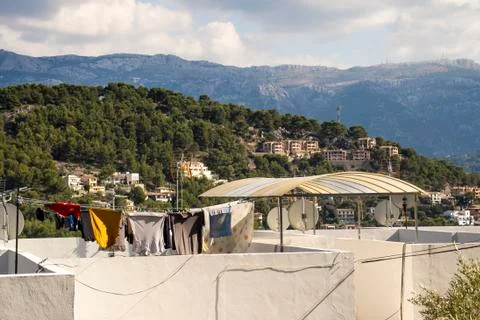 Rooftop on mallorca Stock Photos
