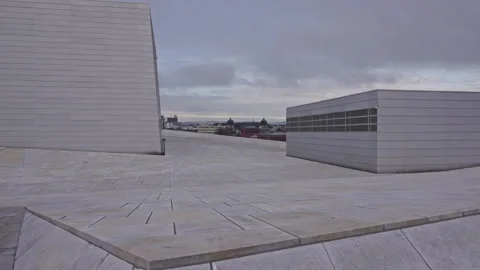 Rooftop of the opera house in Oslo Vidéo 291986022