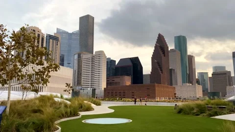 Rooftop Park in Houston Stock Footage 200697077