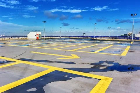 Rooftop parking Stock Photos