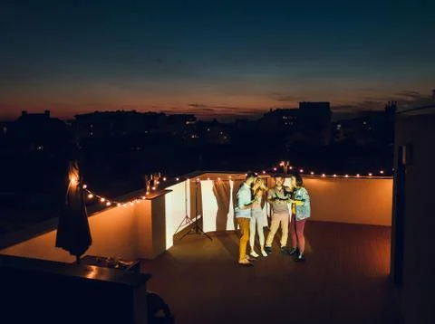 Rooftop party Foto stock