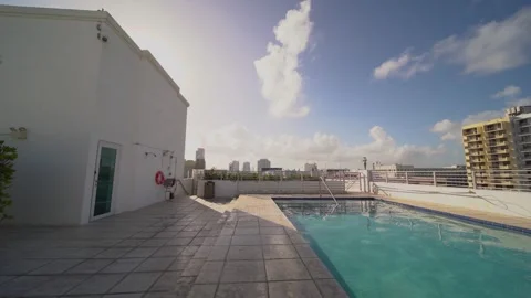 Rooftop Pool 2 Stock Footage 288229533