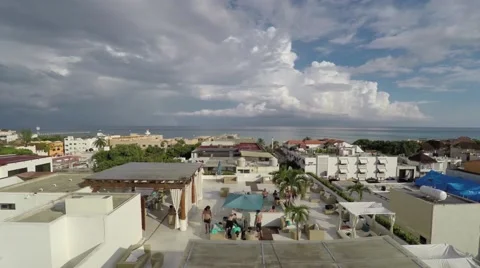 Rooftop Pool Flyover 스톡 동영상 56794050