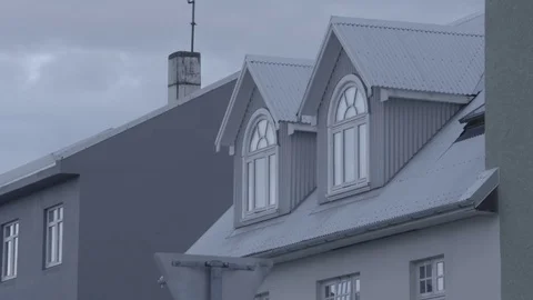 Rooftop, Reykjavik Stock Footage 74168259