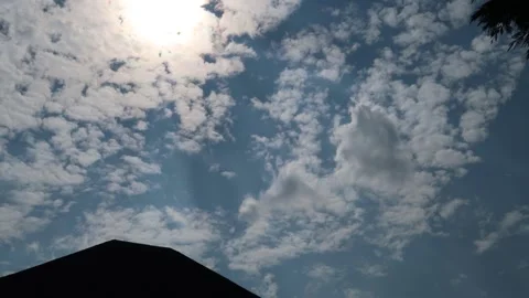 Rooftop Sky timelapse Stock Footage 143112679